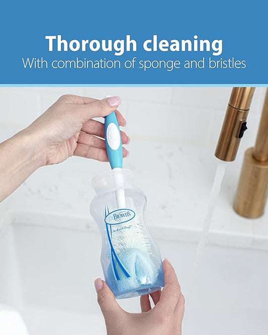 Dr. Brown's Bottle & Nipple Cleaning Brush-Anti Slip Handle-Blue