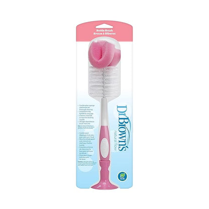 Dr. Brown's Bottle & Nipple Cleaning Brush-Anti Slip Handle-Pink