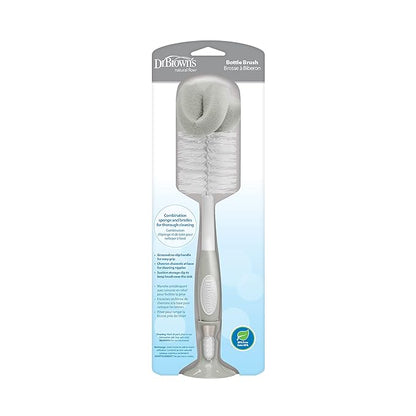 Dr. Brown's Bottles & Nipples Cleaning Brush-Anti Slip Handle-Grey