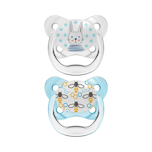 Dr. Brown's Prevent Soother-Butterfly Shield-Blue-Orthodontic-0 to 6M-Pacifier-Pack of 2