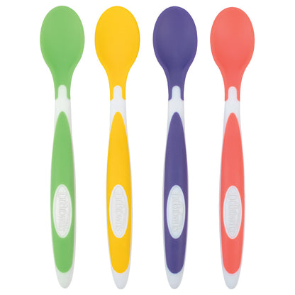 Dr. Brown's Soft Tip Flexible Spoons-Long Handle-Multicolor-Pack of 4-For Infants