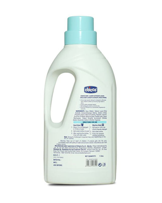 Chicco Baby Laundry Detergent-With 5X Stain Removing Power-Dermatologically Tested & Safe For Babies-Fresh Spring