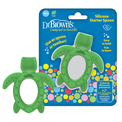 Dr. Brown's Silicone Starter Spoon-Green-For Infants