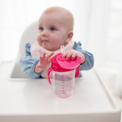 Dr. Brown's Baby's First Straw Cup-With Handle-Pink-100 ml