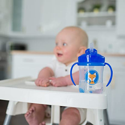 Dr. Brown's Baby's First Straw Cup-With Handle-Blue-100 ml