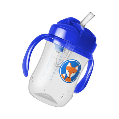 Dr. Brown's Baby's First Straw Cup-With Handle-Blue-100 ml