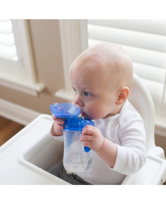 Dr. Brown's Baby's First Straw Cup-With Handle-Blue-100 ml