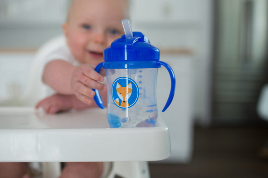 Dr. Brown's Baby's First Straw Cup-With Handle-Blue-100 ml