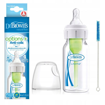 Dr. Brown's Options+ Narrow Neck Feeding Bottle-120 ml-Slow Flow