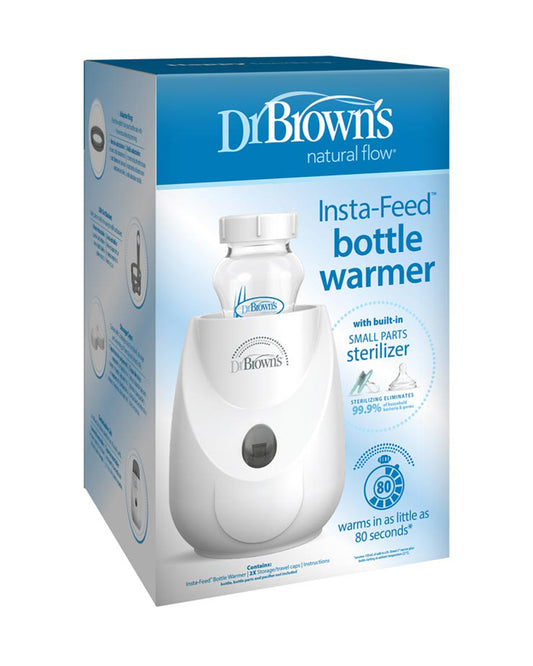 Dr. Brown's Insta Feed Bottle Warmer & Sterilizer-Built in Sterilizing Function for Bottle Accessories-80 Seconds Quick Warming-Overheat Protection-1 Bottle Capacity