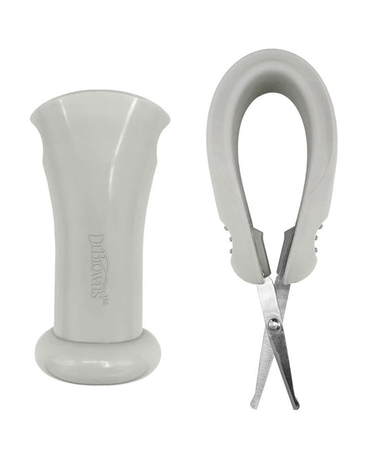 Dr. Brown's Safe Squeeze Nail Scissors-0 to 24M-Grey