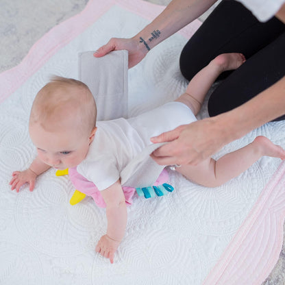 Dr. Brown's Colic Relief Gripebelt-Soothe Your Baby From Colic, Reflux & Gas-With Soft Fabric & Adjustable Belt-Clay Pack For Warm & Cool Therapy-With Attached Teethers & Toy-Pink Monster-For Infants-3M+