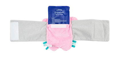 Dr. Brown's Colic Relief Gripebelt-Soothe Your Baby From Colic, Reflux & Gas-With Soft Fabric & Adjustable Belt-Clay Pack For Warm & Cool Therapy-With Attached Teethers & Toy-Pink Monster-For Infants-3M+