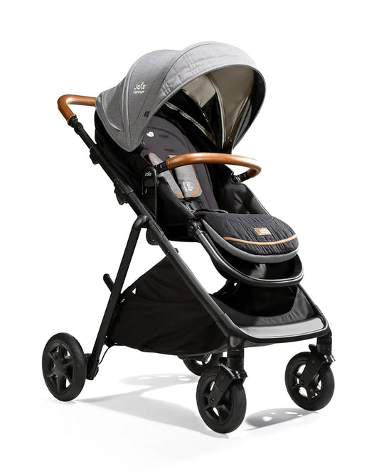 Joie Aeria Baby Stroller-Reversible Seat-Height Adjustable Seat-Pram for 0M+ (Upto 22 Kg)-Carbon