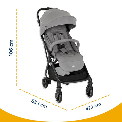 Joie Tourist Lightweight Baby Stroller-3 Modes in 1-One Hand Auto Fold-Pram for 0 to 3Y (Upto 15Kg)-Pebble