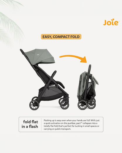 Joie Pact Pro Baby Stroller-5 Position Recline-Travel System Compatible-Pram for 0 to 4Y (Upto 22 Kg)-Abyss