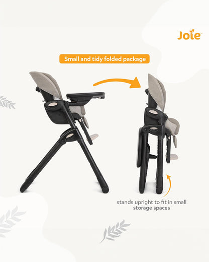 Joie Mimzy Recline High Chair-5 Position Recline-7 Height Positions-Upto 15 Kg-Speckled