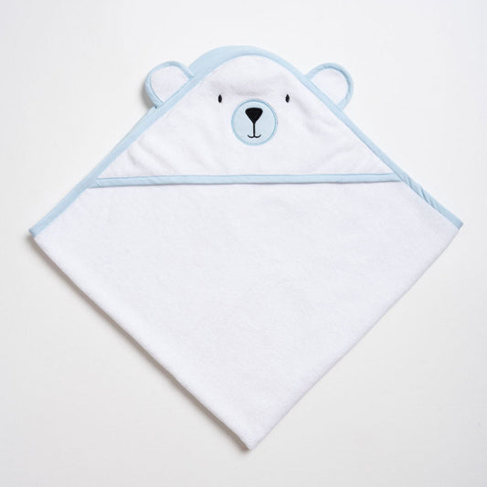 Aariro Hooded Baby Bath Towel-100% Organic Cotton-Blue