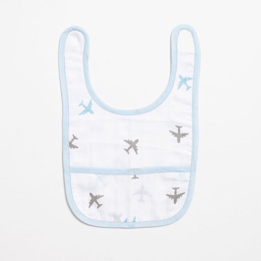 Aariro Organic Cotton Classic Muslin Bib-Multi Layered & Reversible-Dream Big-For Infants