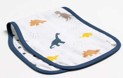 Aariro Organic Cotton Burp Cloth-Multi Layered & Reversible-Little Dino-For Infants