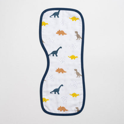Aariro Organic Cotton Muslin Burp Cloth & Wash Cloths Combo Set-Little Dino-For Infants