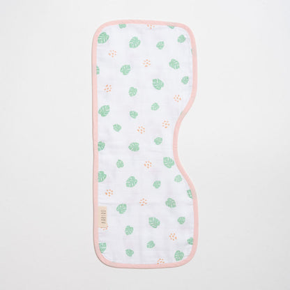 Aariro Organic Cotton Burp Cloth-Multi Layered & Reversible-Tropical Flamingo-For Infants