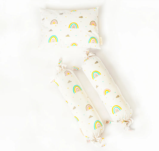 Aariro Pillow & Bolster-Follow the Rainbow-Organic Cotton-Pack of 3-For Infants