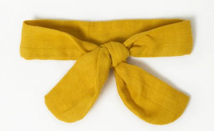 Aariro Mustard Headband-Solid-Organic Cotton-For Infants