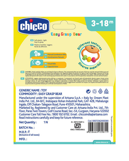 Chicco Easy Grasp Bear Rattle Toy-For Infants