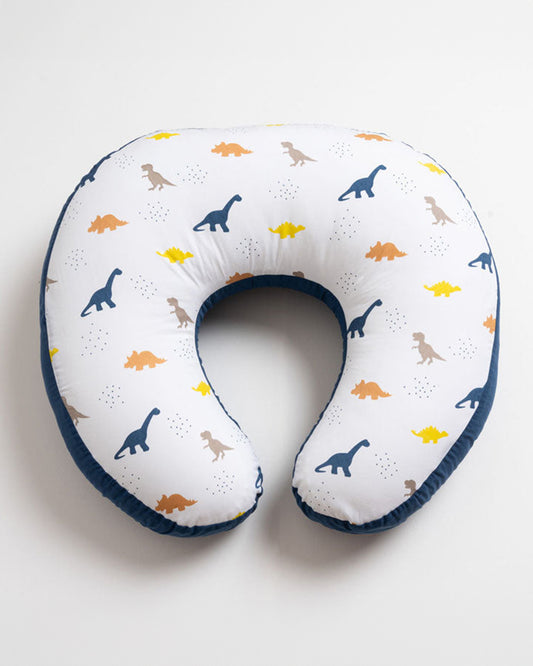 Aariro Organic Cotton Nursing Pillow-100% Cotton Cover-Little Dino-For Nursing