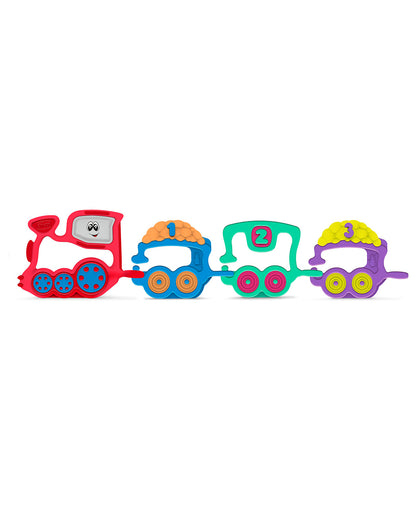 Chicco Train Rattle Teether-Silicone-With Removable Rings