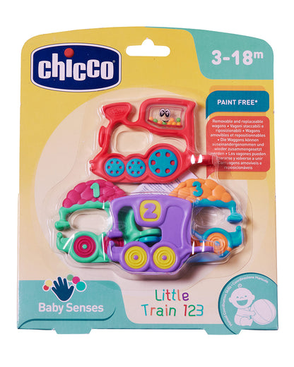 Chicco Train Rattle Teether-Silicone-With Removable Rings