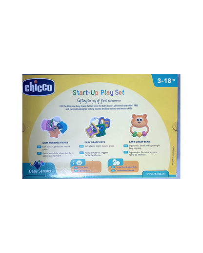 Chicco Start-Up Play Set Rattle Toy-Gift For Baby Shower & Baby Birthday