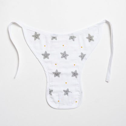 Aariro Peach Smiley Star Cloth Nappy Combo-100% Organic Cotton-Washable & Reusable-Pack of 2