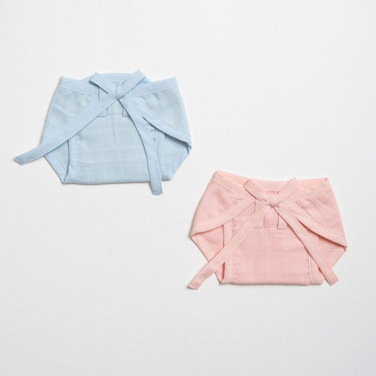 Aariro Blue-Pink Cloth Nappy Combo-100% Organic Cotton-Washable & Reusable-Pack of 2