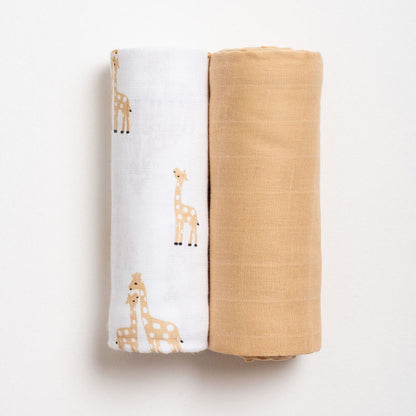 Aariro Muslin Swaddle-Stand Tall-Pack of 2-Organic Cotton-Infant Wraps