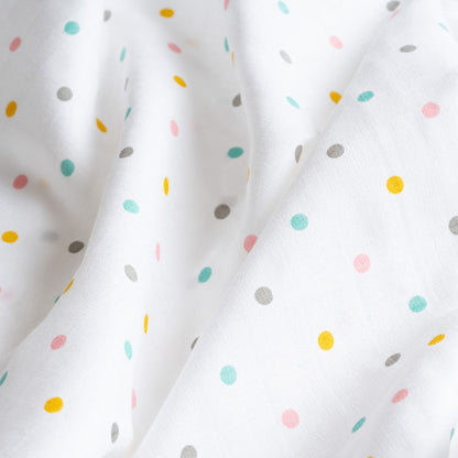 Aariro Organic Cotton Swaddle-Polka Dots-Pack of 1-Infant Wraps