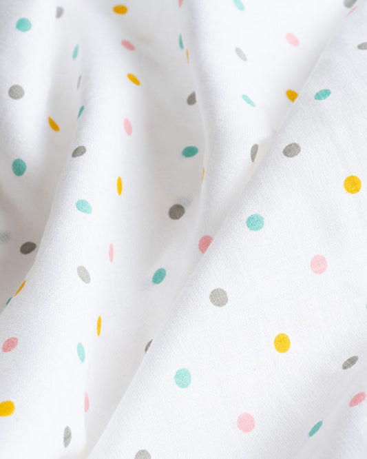 Aariro Organic Cotton Swaddle-Polka Dots-Pack of 1-Infant Wraps