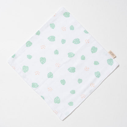 Aariro Organic Cotton Muslin Washcloth-Multi Layered-Pack of 3-Tropical Flamingo-For Infants