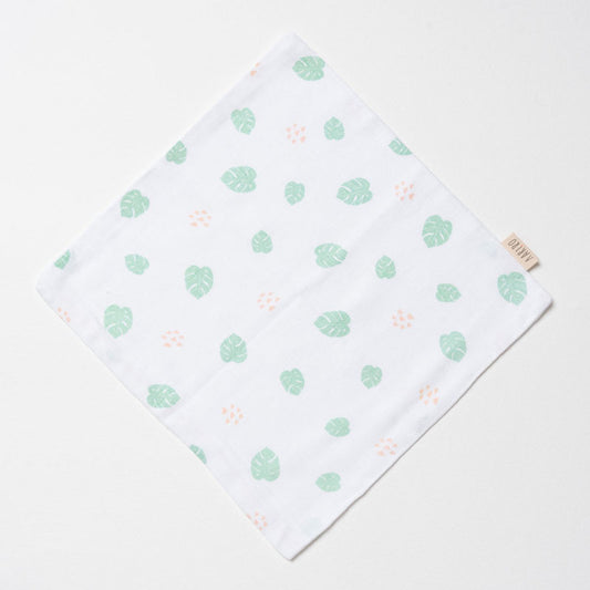 Aariro Organic Cotton Muslin Washcloth-Multi Layered-Pack of 3-Tropical Flamingo-For Infants