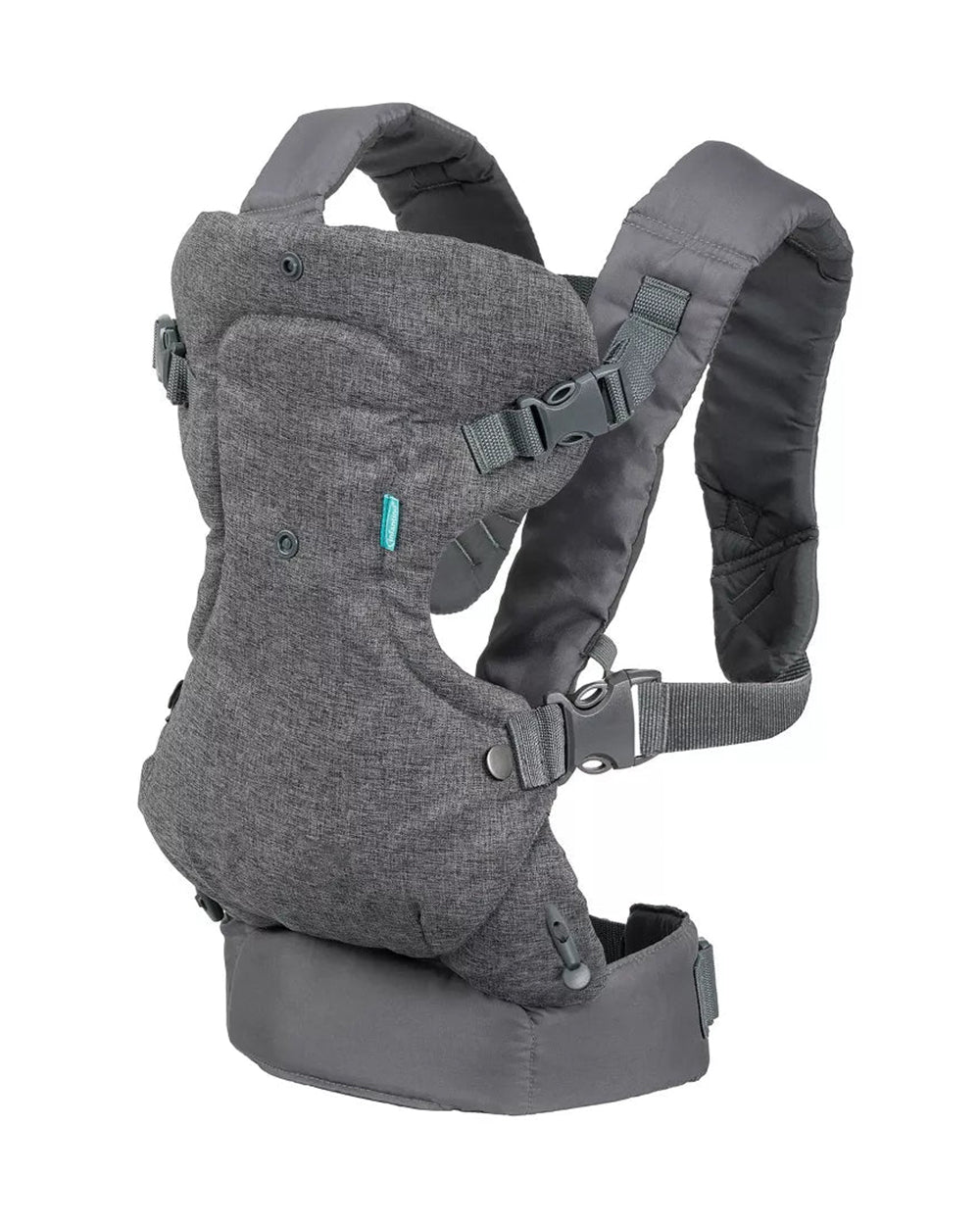 Infantino Flip 4 in 1 Convertible Baby Carrier With 4 Carrying Positions Head Support For Extra Comfort Adjustable Waist Belt Includes Wonder Cover Bib 6 Months Warranty For 0 to 3Y 3.5 to 14 Kg Grey...