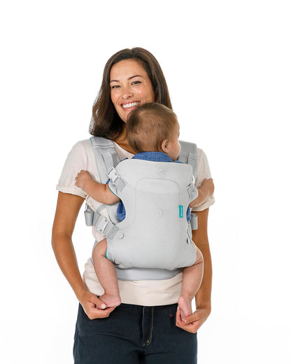 Infantino Flip 4-in-1 Light & Airy Convertible Carrier-Adjustable Head Support-4 to 14 Kg-Grey