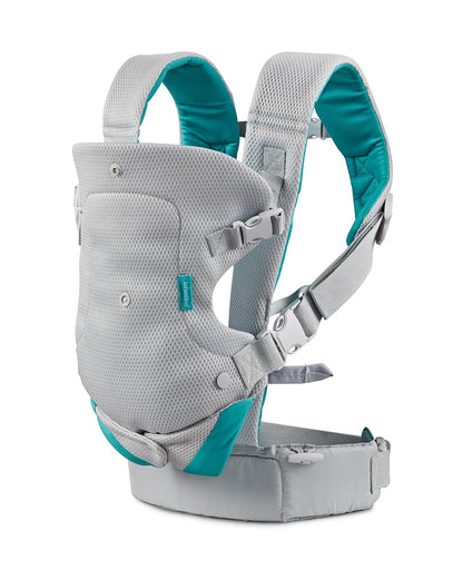 Infantino Flip 4-in-1 Light & Airy Convertible Carrier-Adjustable Head Support-4 to 14 Kg-Grey