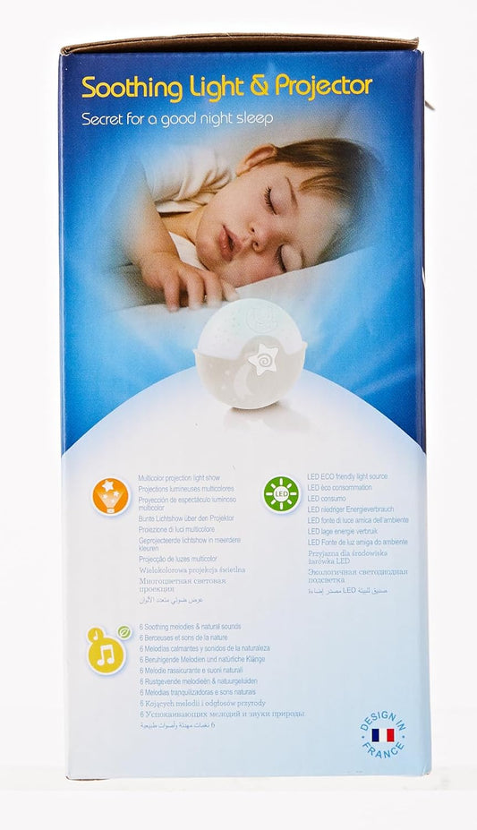 Infantino Watch Over Me Soothing Night Light, Projector & Bed Side Lamp-For a Calm Sleep-Grey-0M+