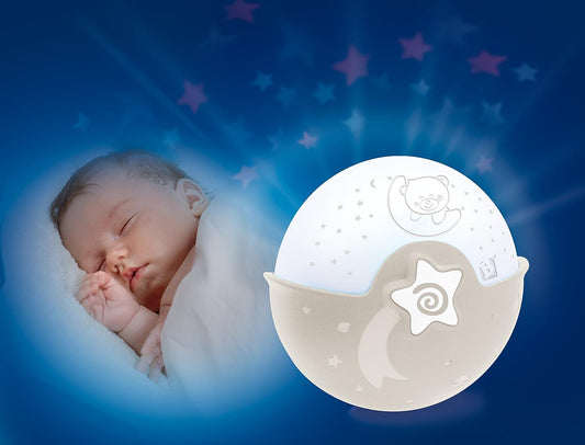 Infantino Watch Over Me Soothing Night Light, Projector & Bed Side Lamp-For a Calm Sleep-Grey-0M+