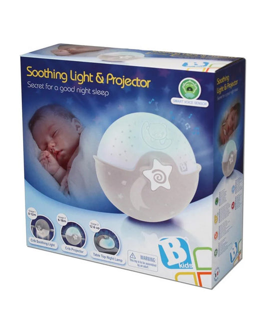 Infantino Watch Over Me Soothing Night Light, Projector & Bed Side Lamp-For a Calm Sleep-Grey-0M+