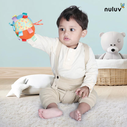 nuluv Activity Ball with Mirror & Rattle Soft Toy-Plush Cuddly Toy For Newborn