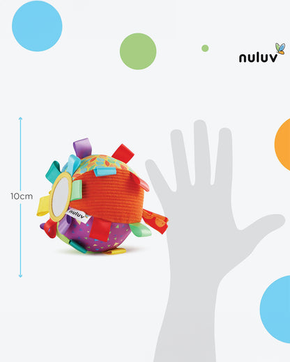 nuluv Activity Ball with Mirror & Rattle Soft Toy-Plush Cuddly Toy For Newborn