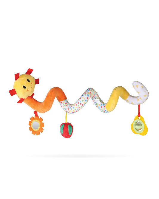 nuluv Fruits Spiral Rattle Toy-Wraps Around Stroller-With 3 Attachments-For Infants