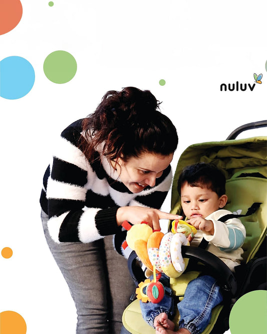 nuluv Fruits Spiral Rattle Toy-Wraps Around Stroller-With 3 Attachments-For Infants